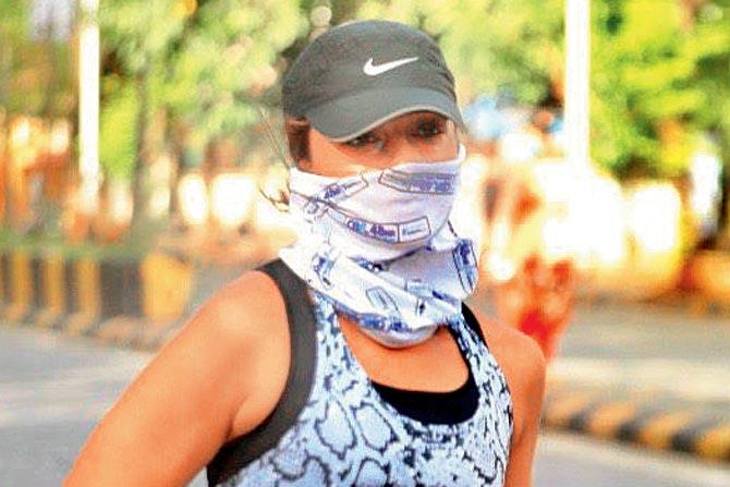 Marathon runner Shibani Gharat did a quick recce of the neighbourhood before stepping out for a run
