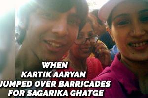 When Kartik Aaryan did this  to click a selfie with Sagarika Ghatge!