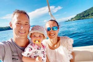 Martina Hingis goes on boat adventure with husband and daughter