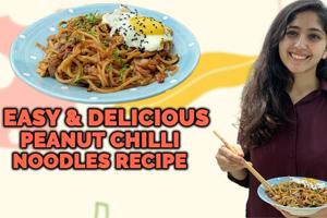 Make delicious Peanut Chilli Noodles | Simple Food Recipe At Home