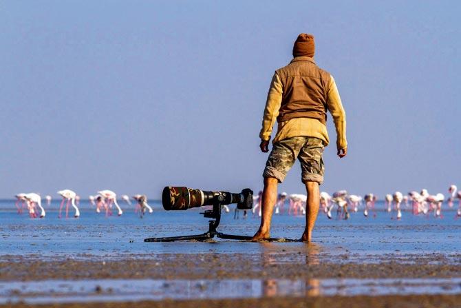 Award-winning photographer Sudhir Shivaram in Little Rann of Kutch, Gujarat in 2012