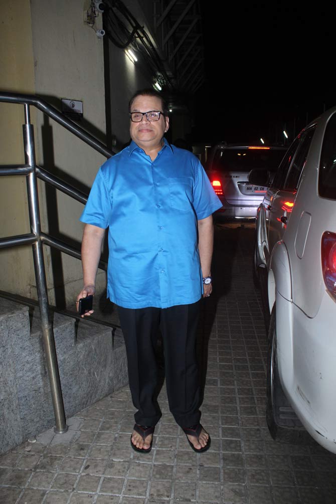 Ramesh Taurani posed for the shutterbugs as he attended the special screening of Devi.