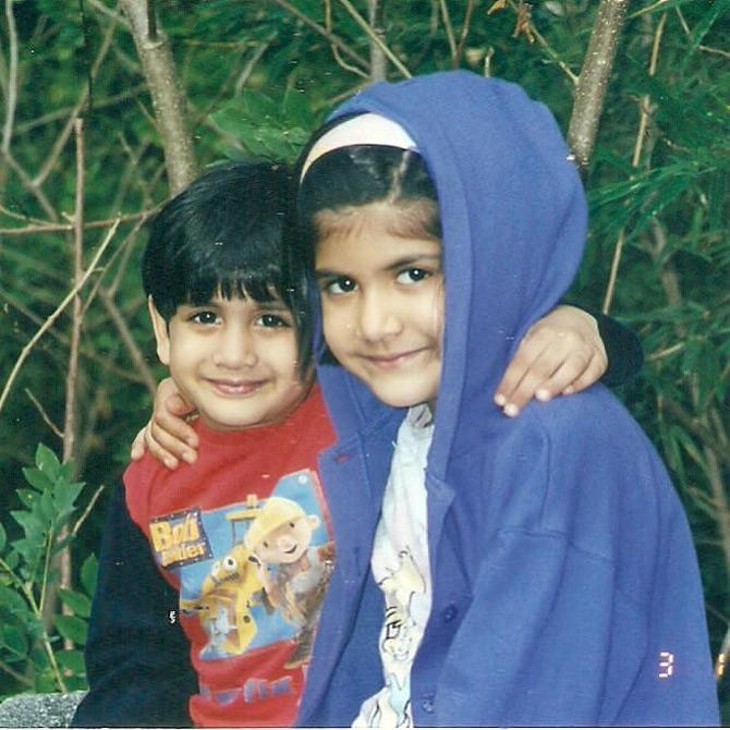 In photo: Ananya Birla is all smiles for the camera as she poses with Aryaman in this childhood picture as the two set sibling goals.