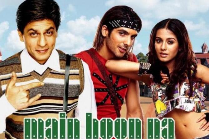 Main Hoon Na (2004): Farah Khan's directorial debut has Shah Rukh Khan return to college but with a twist. He plays an army officer who is undercover as a college student and is tasked to protect an officer's daughter. But he also has a secret mission, i.e. his plan to reconcile with his estranged half-brother, played by Zayed Khan. Main Hoon Na served up masala at its best and freshest, and the film proved it by smashing box office records of the time.