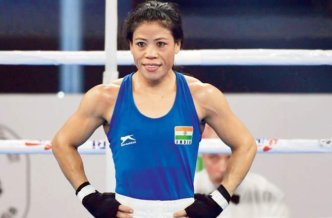 Not as strong as men
Mary Kom is an Indian Olympic boxer and incumbent Member of Parliament, Rajya Sabha. She is the only woman to become World Amateur Boxing champion for a record six times, the only woman boxer to have won a medal in each one of the first seven World Championships, and the only boxer (male or female) to win eight World Championship medals. Mary Kom Apparently Lost 2 Kgs In 4 Hours To Win Gold For A Tournament. Pic/mid-day archives