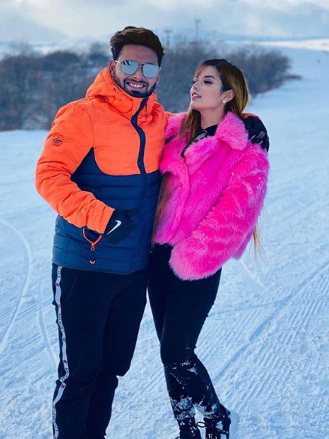 In his entire IPL career so far, Rishabh Pant has played 58 matches and scored 1,870 runs at an average of 36.66 and strike rate of 160.51. His highest score is 128 and he also has 11 fifties to his name.
Rishabh Pant shared this cute photo with girlfriend Isha Negi from one of their holidays