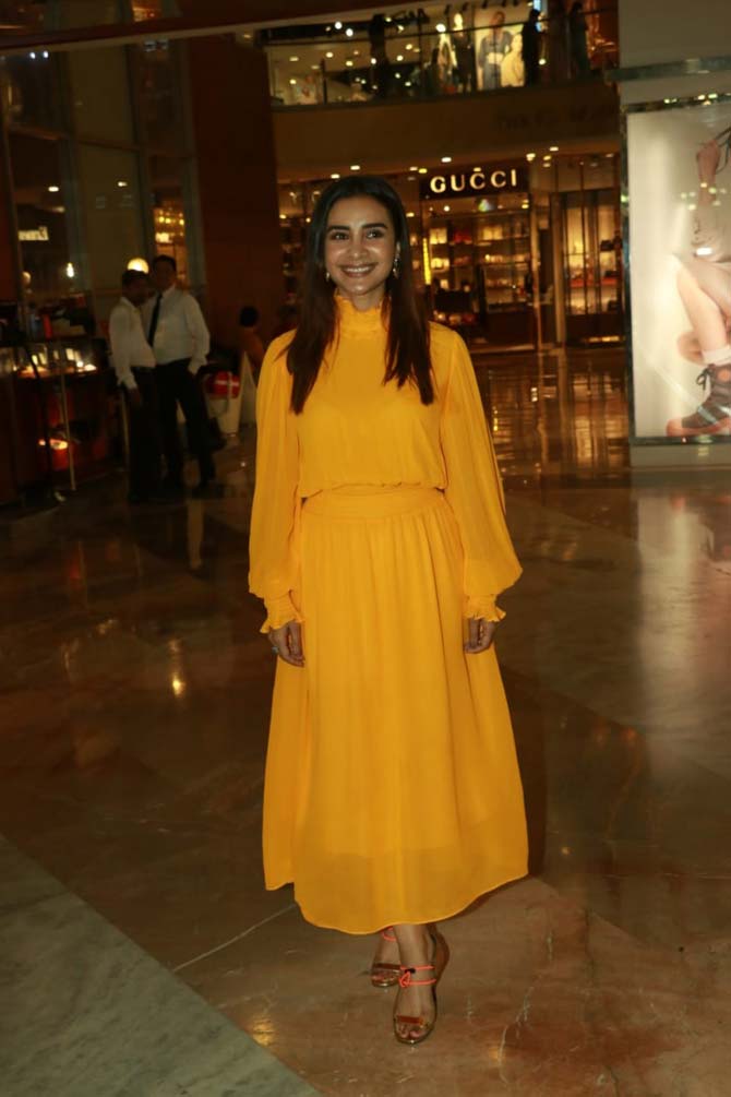 Patralekhaa also happened to be at an event in the city. The Citylights actress sizzled in her yellow dress with red heels and perfect amount of make-up.