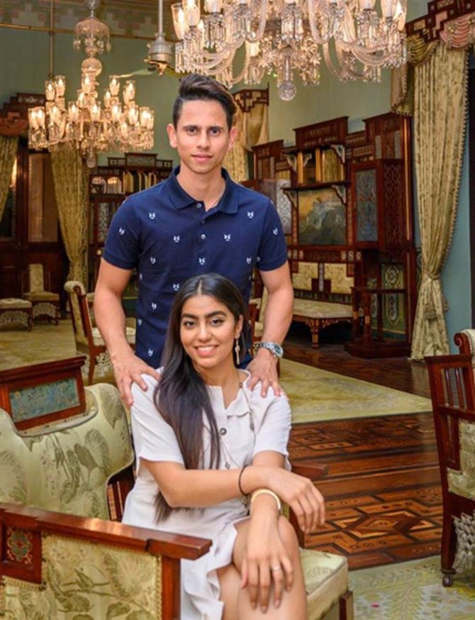 Mumbai Indians posted this photo of player Siddhesh Lad with his wife Hiral