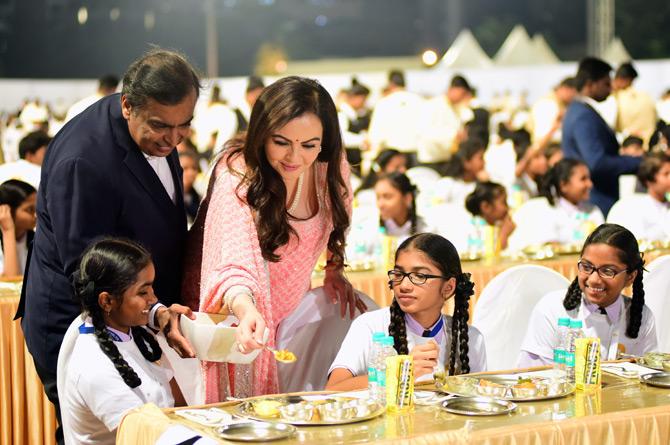 Both Mukesh and Nita Ambani lead a happy family life and head a flourishing business. The couple has been married for over 35 years. Mukesh shares a unique and inseparable bond with his wife Nita Ambani and their mushy pictures are proof enough.










