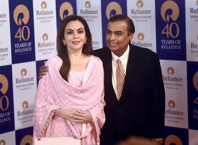 Nita Ambani has played a significant role in shaping the businessman and industrialist that Mukesh Ambani is today. The two are often snapped together at various public events and social gatherings. From attending PM Narendra Modi's swearing-in ceremony to taking part in Ganesh Chaturthi celebrations, Mukesh and Nita have been there and done that.





