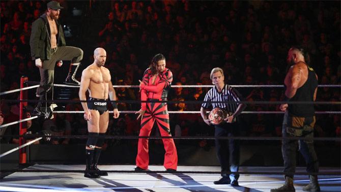 Braun Strowman put his Intercontinental title on the line in a 1-on-3 Handicap match against Shinsuke Nakamura, Sami Zayn and Cesaro