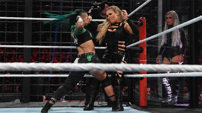 The Elimination Chamber's main event saw a six-women Elimination Chamber match between Shayna Baszler, Natalya, Ruby Riott, Liv Morgan, Sarah Logan and Asuka for the number 1 contender to face Becky Lynch at WrestleMania