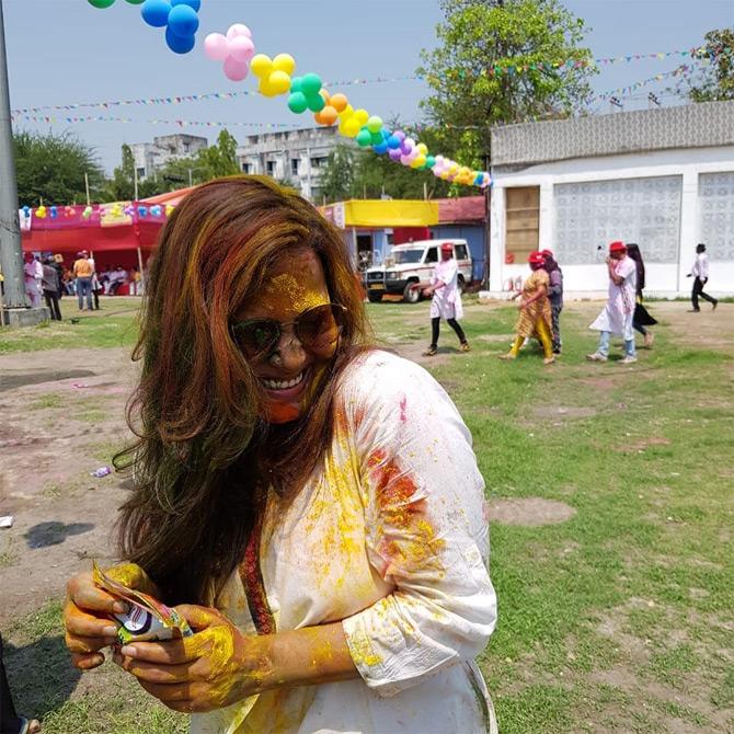 Masterchef India Season 6 Oindrila Bala took to Instagram to share inside pictures from her celebrations. She wrote: Wishing everyone a super colourful Holi and a just as colourful life ahead!
















