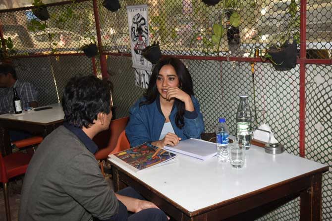 Tanhaji fame actress Neha Sharma and Nawazuddin Sidqqui were clicked at a popular restaurant Versova, Mumbai. All pictures/Pallav Paliwal