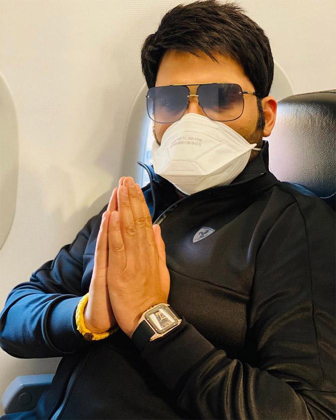 Kapil Sharma: Comedian-actor Kapil Sharma shared a picture on his Instagram handle in which he can be seen flying with a mask on. It seems Kapil has decided to not skip public outings entirely, but stay safe and keep himself away from the contagious disease.