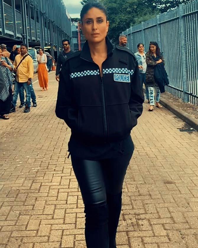 In this one, Kareena Kapoor Khan gave the credit for the photo to her Angrezi Medium director Homi Adajania. Donning the role of a cop on Angrezi Medium, Kareena was seen in a never-seen-before avatar in the movie