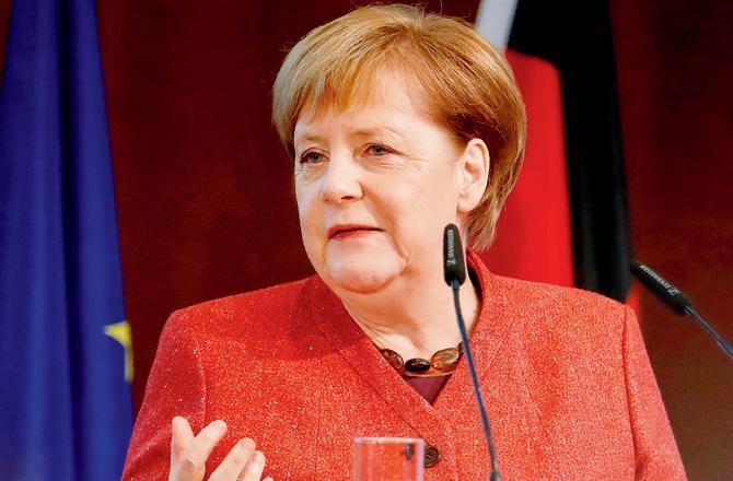 German Chancellor Angela Merkel had decided on March 22 to quarantine herself at home after being treated by a doctor who was tested positive. (Picture/AFP)