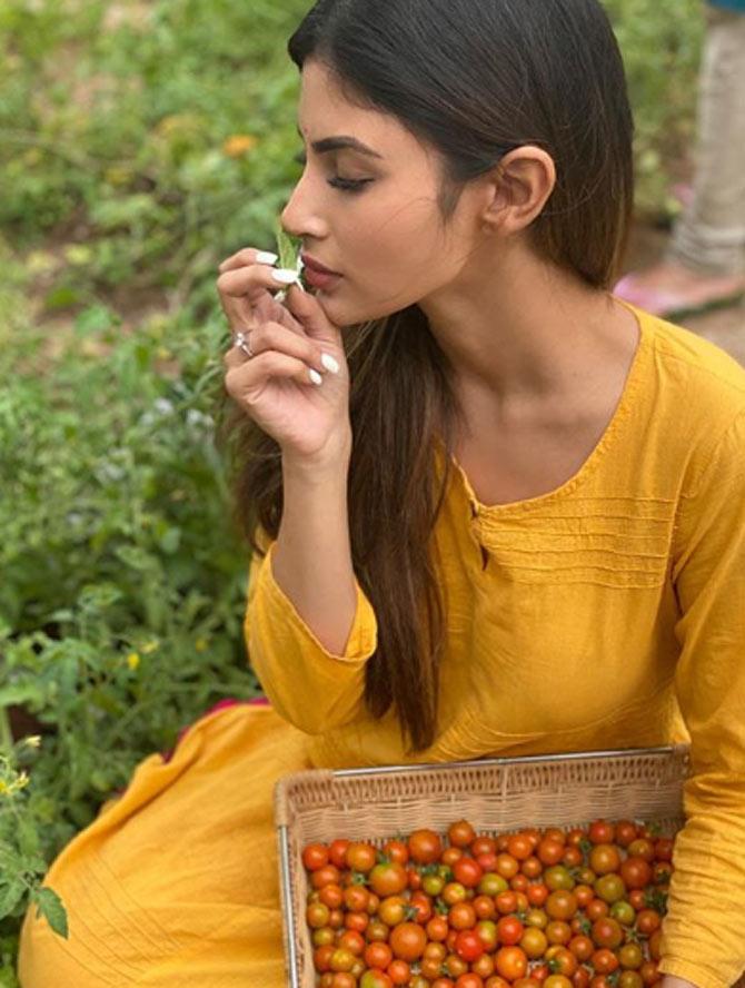Mouni Roy is not only on a photo-sharing spree, but the Bollywood actress is also trying her hand into cooking. During this self-quarantine period, the actress has shared some pretty images from the lockdown. All pictures/Mouni Roy's Instagram account.