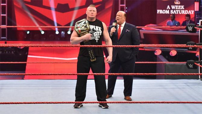 WWE champion Brock Lesnar and his advocate Paul Heyman opened WWE Raw by addressing Lesnar's opponent ar WrestleMania 36 - Drew McIntyre. Although Drew had a great run and is self-made, he will go down to the conquerer, Lesnar at WrestleMania