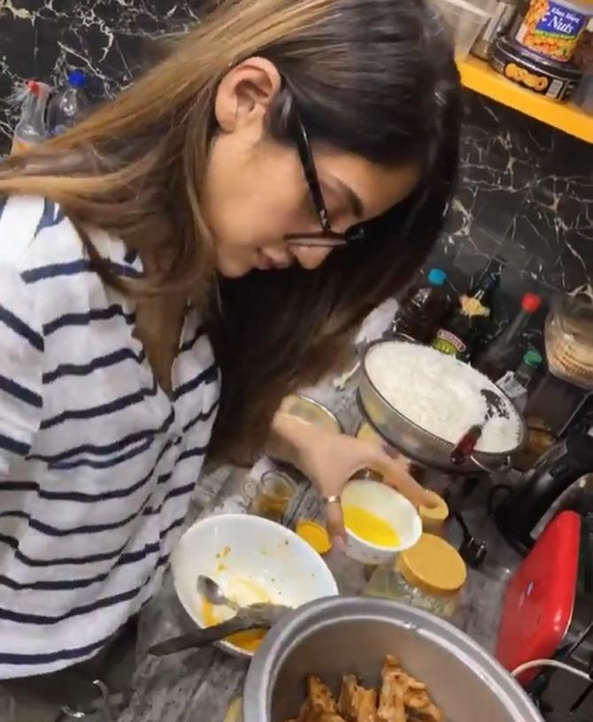 Showing off her cooking skills, Nusrat shared a video where the new age political leader was seen cooking Dum Biryani. Nusrat wrote: Keep Calm and Add Dum to your Biriyani. Nusrat ended her caption with a black heart emoticon and the hashtag, Quarantining.