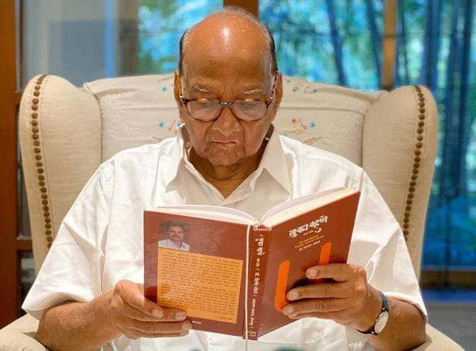 While playing chess was a great way to bond with family, Sharad Pawar was also seen indulging himself in reading. The 79-year-old stalwart of the NCP party was seen engrossed in the book. While sharing the picture Pawar wrote: Books are a man's best friend. When people ask me what I m doing, I say..Reading books at home!