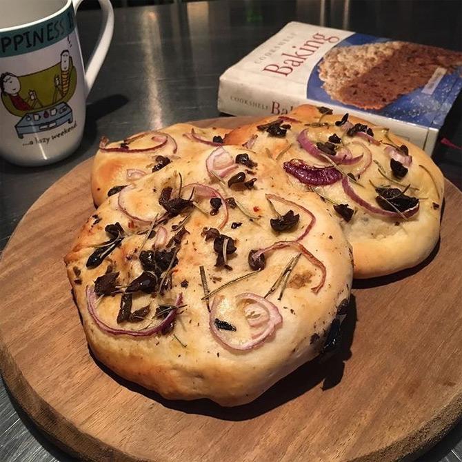 Kolkata-based chef Oindrila Bala also indulged herself by whipping up a daily essential need which is hard to get due to the nation-wide lockdown. Oindrila cooked Foccacia bread and even shared its recipe with her followers. Oindrila wrote: Bread seems to be in shortage in the market these days...that's why thought of sharing a Foccacia bread recipe!