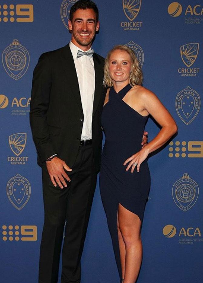 Alyssa Healy and Mitchell Starc got engaged in 2015.