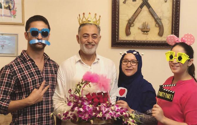 Shaheer Sheikh was born into a Muslim family. Seen in the picture is the actor with his father Shahnawaz Sheikh and mother Dilshad Sheikh. He has two sisters. Shaheer is called Sameer by his family.