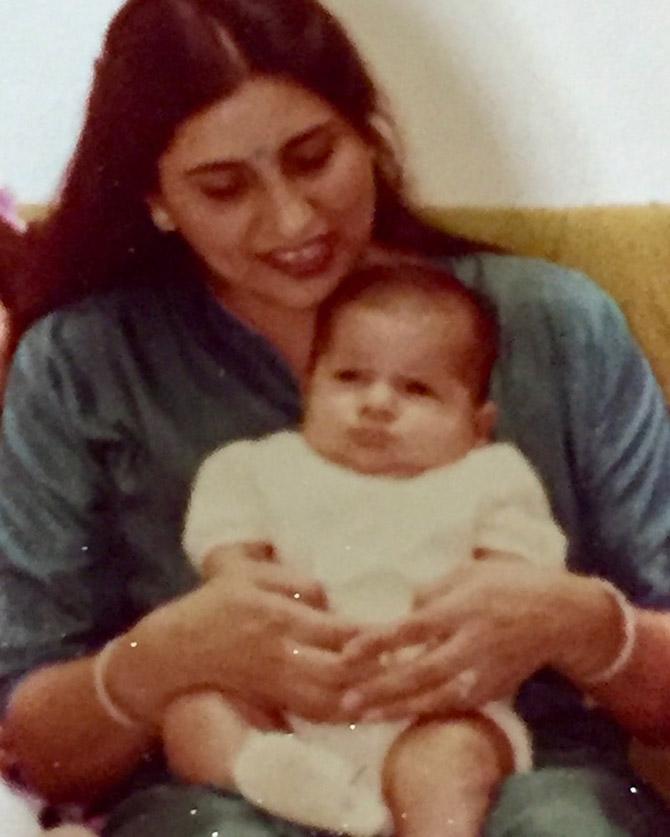 Karan Tacker, born on May 11, 1986, was brought up in Mumbai along with his elder sister, Sasha. How cute is this photo of baby Karan with his mum, Veena? (All pictures: Karan Tacker's Instagram account)
