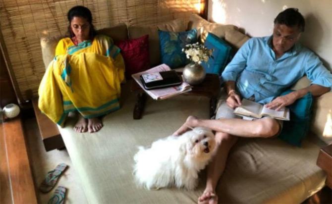 In this adorable picture, Supriya Sule can be seen engrossed in some work as her husband Sadanand Sule reads a book. While sharing the picture, Supriya said she and her family are all staying home, working and reading while following government orders. Supriya also urged people to stay at home and follow all the necessary measures to prevent the spread of coronavirus.