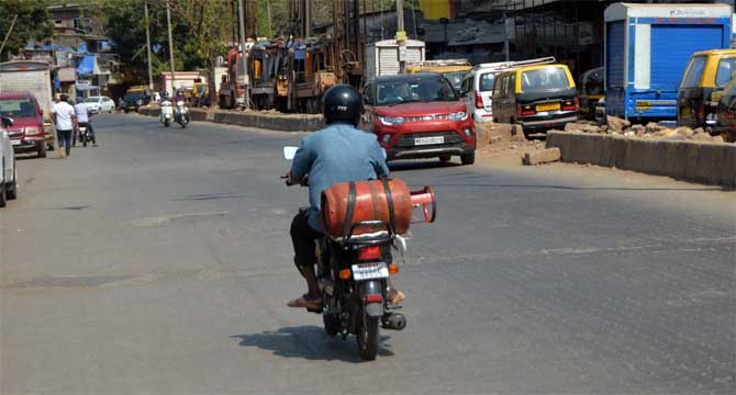 The BMC also started a drive in the area as part of its drive to disinfect public places.