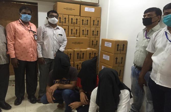 The Unit VII of the Mumbai Crime Branch and personnel from the state Food and Drug Administration raided a sanitiser manufacturing unit in Saki Naka area of Mumbai  on March 31 and seized stock and raw materials worth Rs 22.13 lakh, an official said, adding that it was carried out on Synergy Hygienic Corporation. 