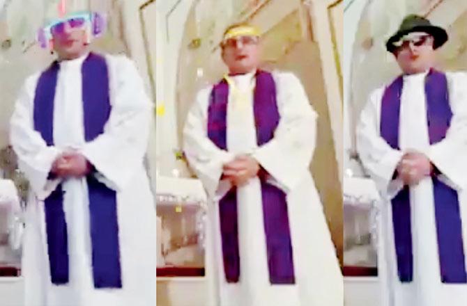 Priest live streams mass with Facebook filters