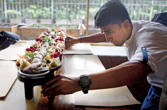 The one-metre-long koobideh is perfect for a group of four. Pics/Ashish Raje