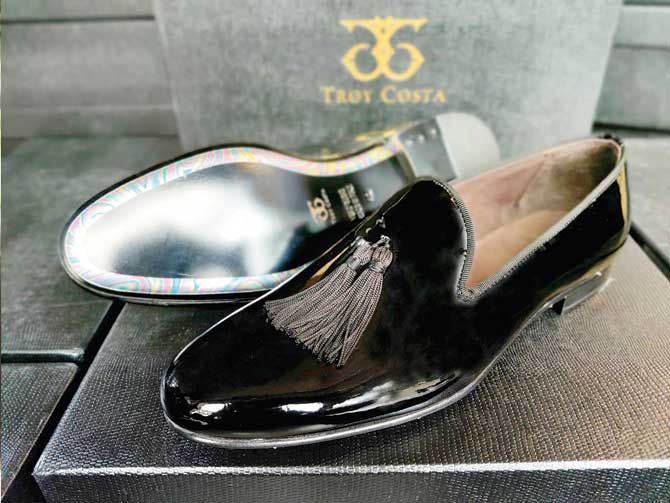 A pair of made in Italy tasselled loafers by Troy Costa