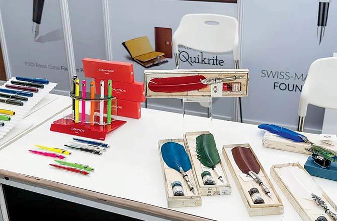 There will be 30 stalls exhibiting writing supplies of 50 to 60 brands