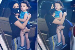 Sunny Leone convincing baby Noah to wear a mask is all sorts of adores!