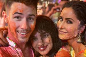 Nick Jonas celebrates his first Holi with wifey Priyanka Chopra