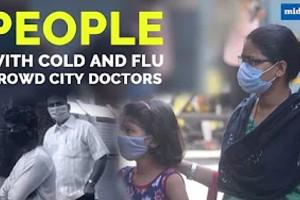 People with mild cold and flu crowd city doctors