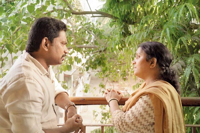 Sainath Kargutkar left cricket and worked two shifts at the Indian Airlines as store keeper to buy a house for his wife in Navi Mumbai. The couple is seen in a still from Not Out, directed by British filmmaker Aliakbar Campwala