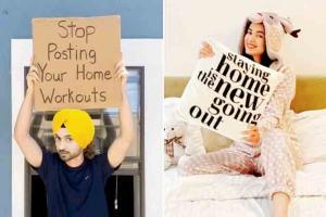 Diljit Dosanjh's message on posts about home workouts is loud and clear
