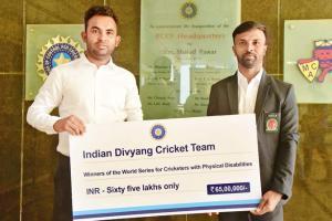 Indian disability cricket team rewarded Rs 65 lakh by BCCI