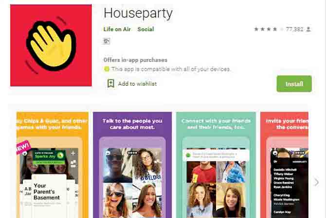 Houseparty , which has been trending on Google Play, allows users to play games like Trivia 