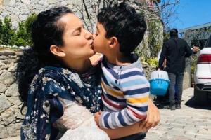 Kangana returns home to Manali; her nephew showers her with kisses