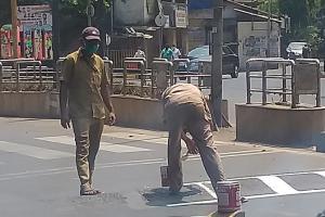 BMC ward in Malad uses lockdown to paint speedbreakers