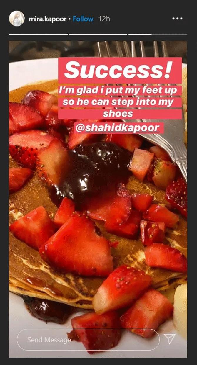 Mira Rajput Instagram Story