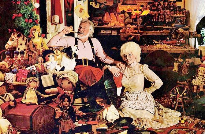 Kenny Rogers with frequent collaborator Dolly Parton