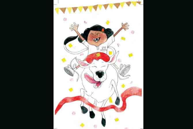 Illustration by Priya Kuriyan for Anushka  Ravishankar’s Hey Diddle Diddle