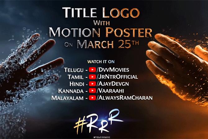 Motion Poster of SS Rajamouli's RRR to be out tomorrow!