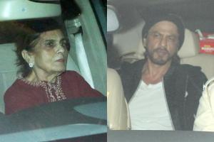 Shah Rukh Khan and Salma Khan meet Hiroo Johar at her Bandra residence